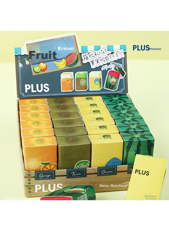بلاس Plus Fruit Series High School Entrance Exam Student Stationery Office Pencil Sketch Drawing Eraser Er-0311ns Banana - Image 5