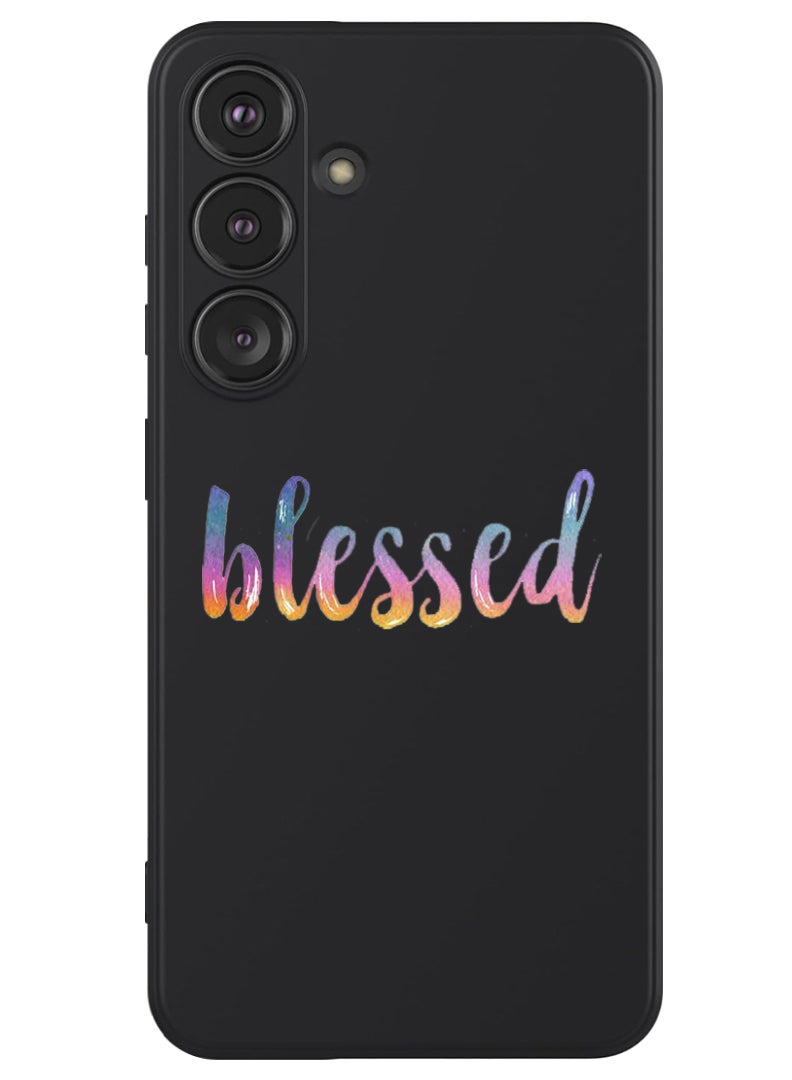 Theodor Protective Slim Fit Case Liquid Silicone Cover with Full Body Protection Anti-Scratch Shockproof Case For Samsung Galaxy S24 (Black) - Blessed - Image 1