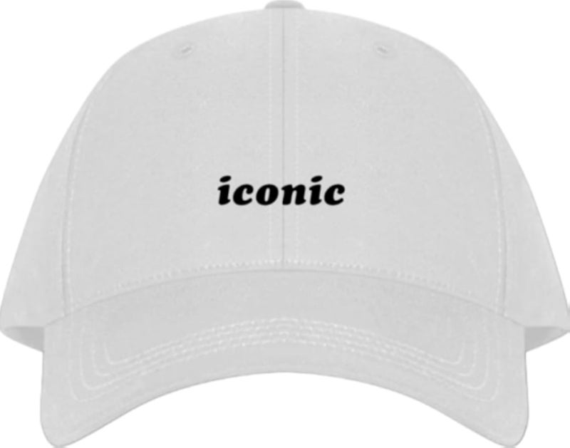 iconic Plain unisex baseball cap White