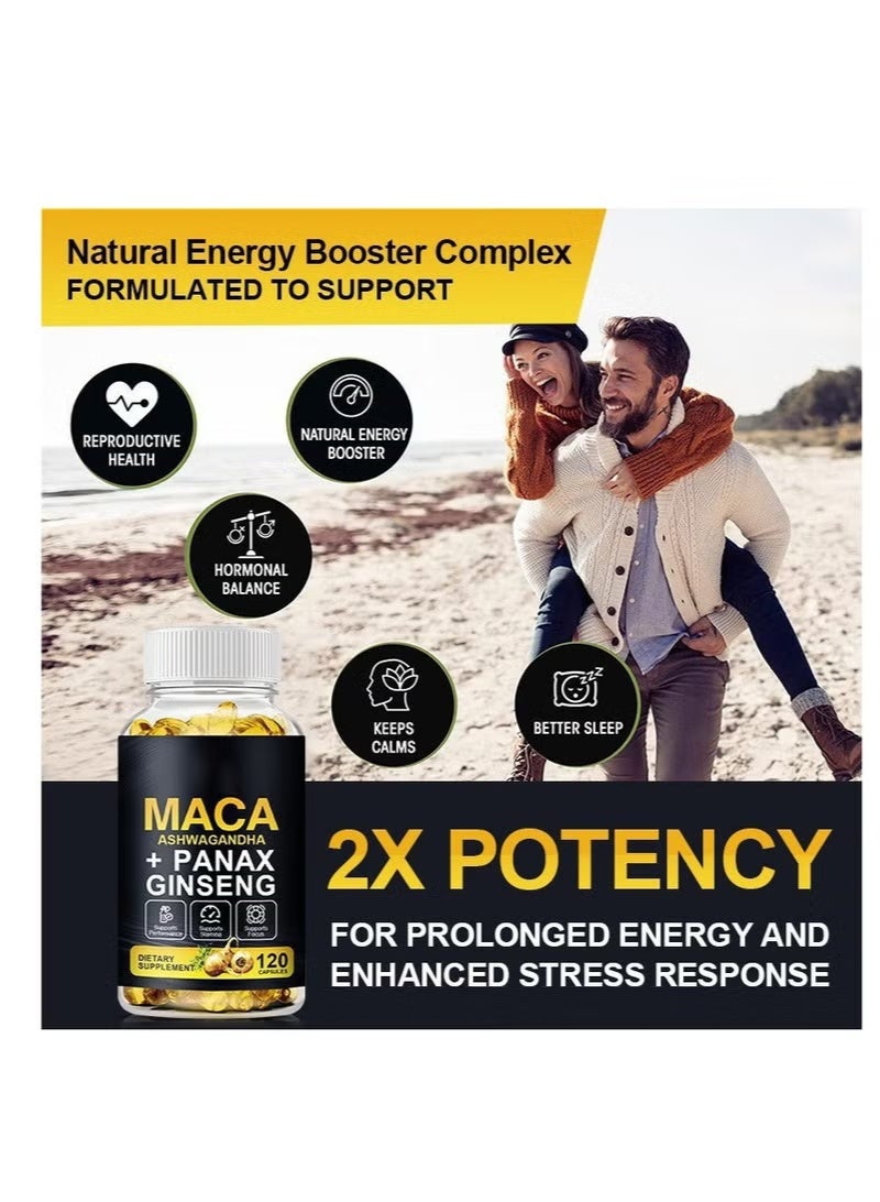 MACA Ginseng Capsules For Strengthening The Body And Improving Endurance-120 Capsules - Image 2