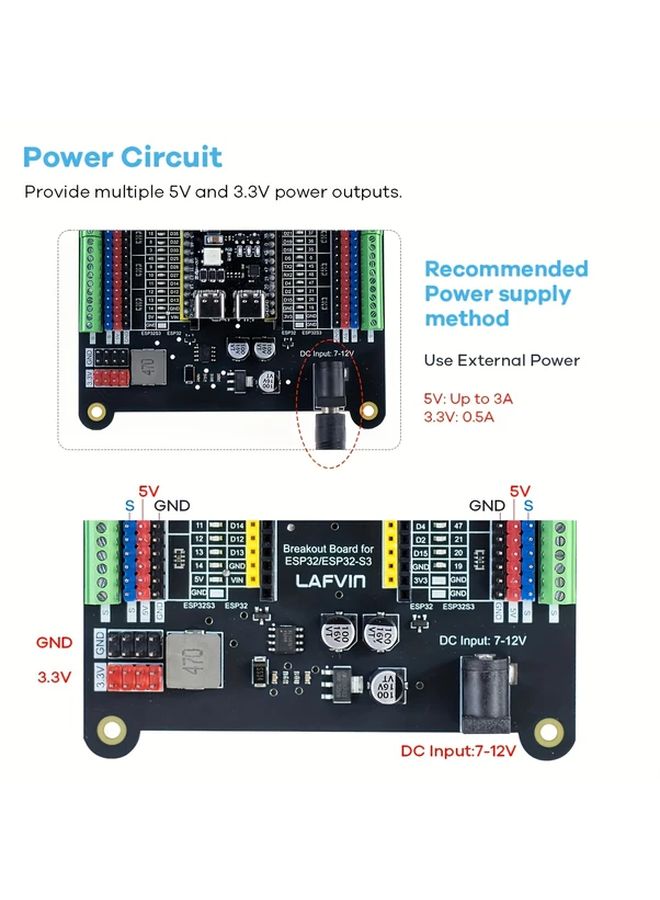 ESP32 ESP32 S3 WROOM لوحة استشعار مع وحدة طرفية مع هيدر كتلة طرفية غطاء - Image 3