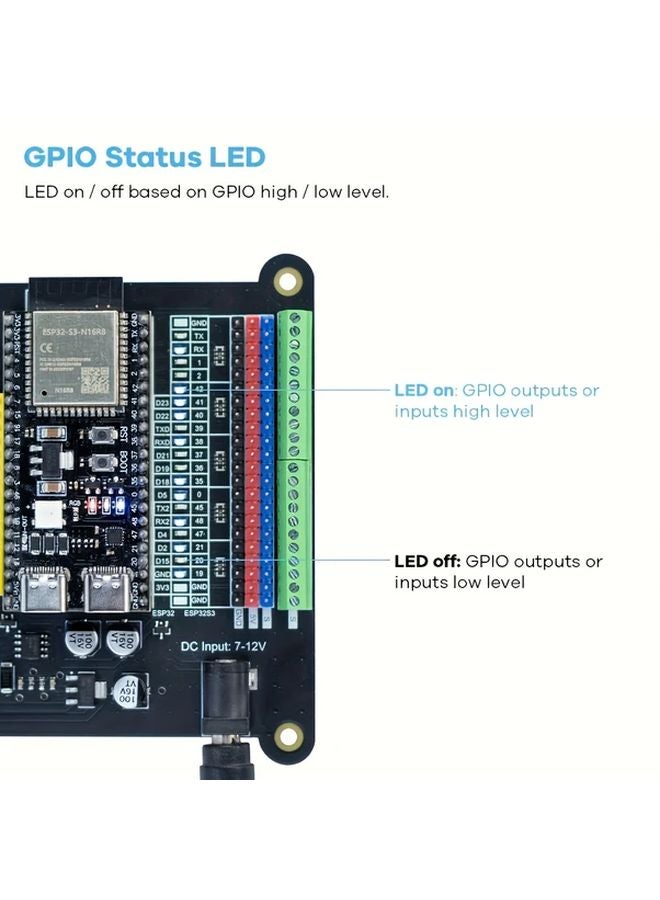 ESP32 ESP32 S3 WROOM لوحة استشعار مع وحدة طرفية مع هيدر كتلة طرفية غطاء - Image 4