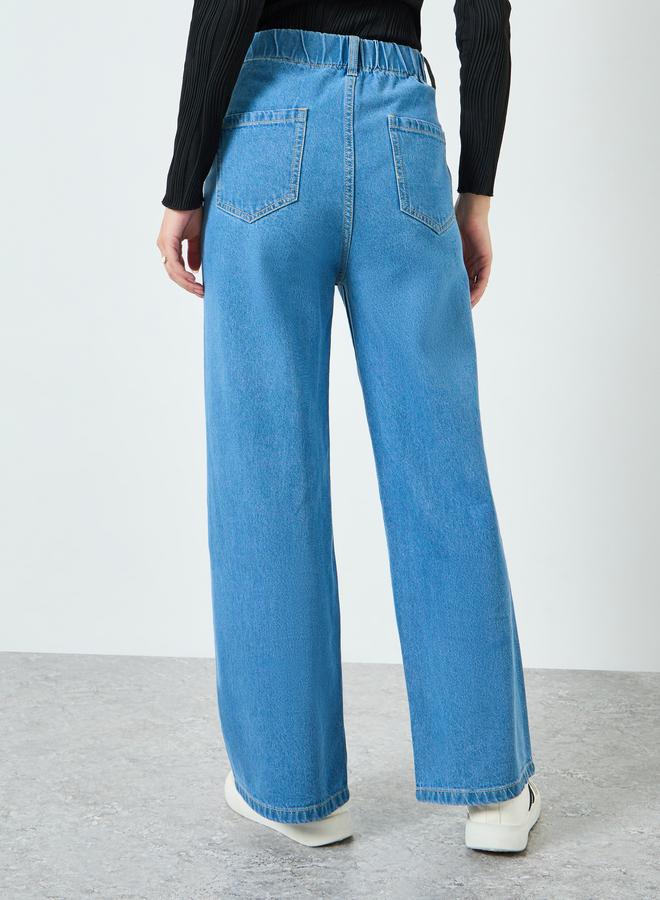 Styli Women High Rise Wide Leg Jeans - Image 4