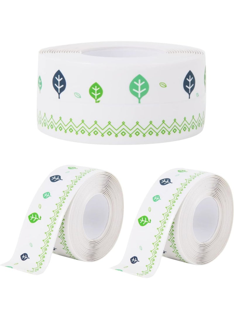 Cobest PVC Caulk Strip for Bathtub, 2 Pack 1.5 Inch Wide 10.5Ft Length Tub and Wall Peel and Caulk Strip, Create a Tight Seal Between the Bathtub and Wall to Keep Moisture Out, Leaf - Image 1