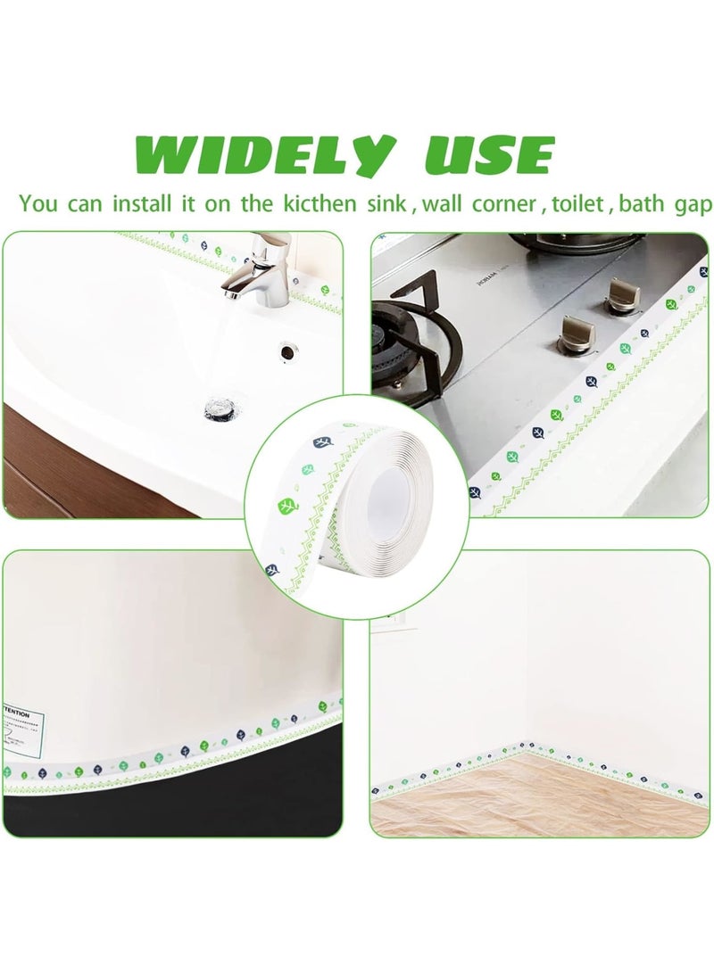 Cobest PVC Caulk Strip for Bathtub, 2 Pack 1.5 Inch Wide 10.5Ft Length Tub and Wall Peel and Caulk Strip, Create a Tight Seal Between the Bathtub and Wall to Keep Moisture Out, Leaf - Image 5
