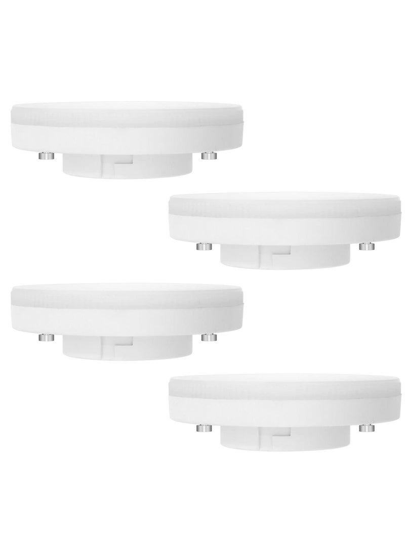 Generic - GX53 LED Bulb 7W Cool White 6000K, Replace 50W GX53 Halogen or GX53 CFL, 665LM, AC 220V, 120° Beam Angle, Non Dimmable, Energy Saving, Puck Light, Under Cabinet Lighting for Kitchen, 4 Pack - Image 1