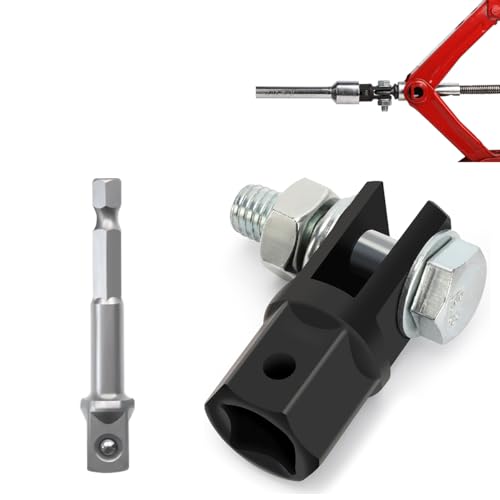 Serplex® Scissor Jack Adapter for 1/2 Inch Drive Impact Wrench or 13/16 Inch Lug Wrench, Car Scissor Jack Adapter for Ring Or Double Hole Scissor Jacks, Power Drill Scissors Connector for Car RV - Image 1