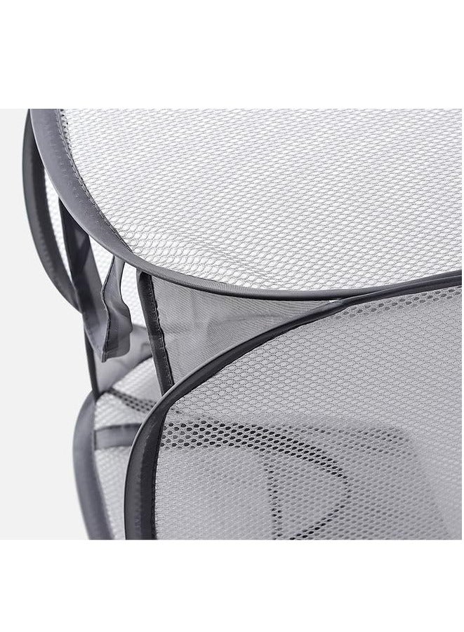 Raxoom Laundry Basket Clothes Hamper, Foldable Storage Basket,Collapsible Clothes Washing Laundry Hamper,Travel Hamper,Mesh Pop Up Laundry Hamper with Carry Handle - Image 4