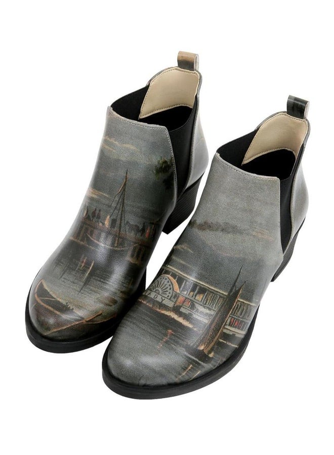 Dogo Women's Vegan Leather Gray Ankle Boots - Nature Design - Image 1