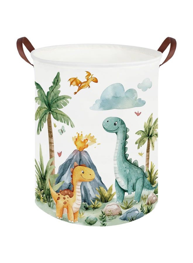 FXOCSHE Dinosaurs Baby Laundry Hamper,Collapsible canvas laundry basket,Dinosaur Baskets for Boys,Dragon dirty clothes basket,Baby Room decor(Roaring dinosaur) - Image 1