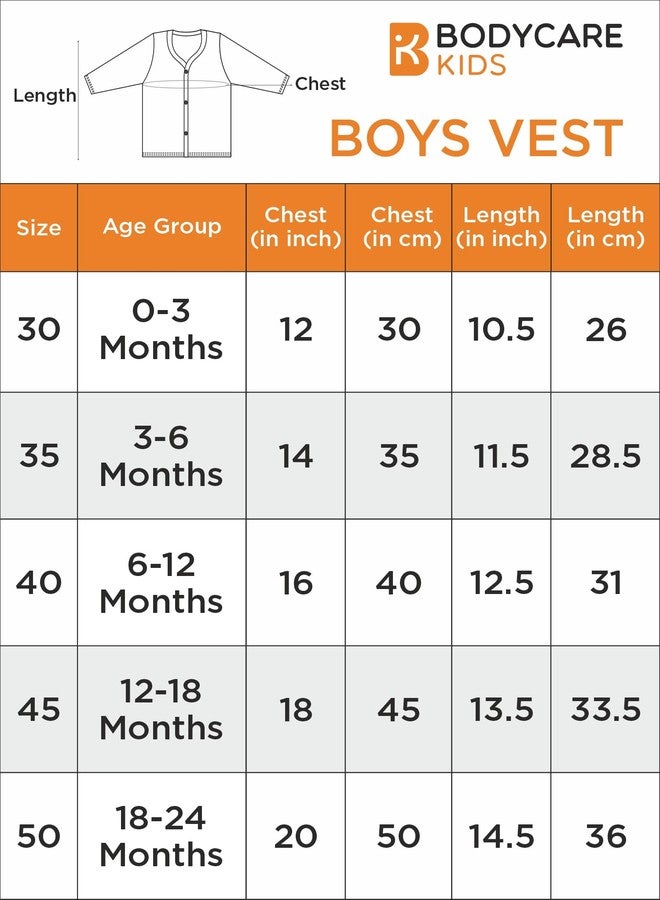 BODYCARE Unisex Baby Round Neck Sleeveless Vest Pack of 3 - Assorted - Image 4