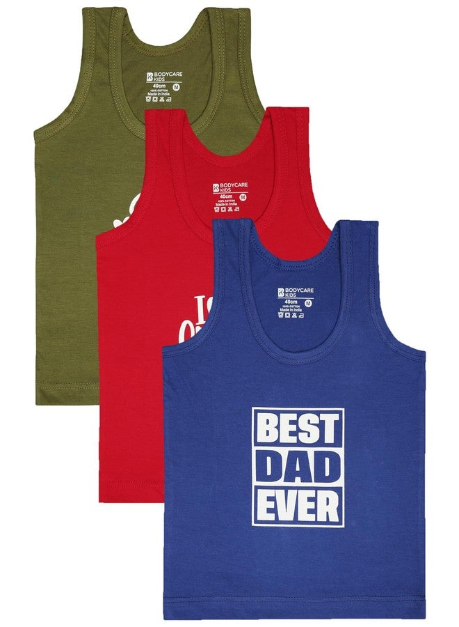 BODYCARE Unisex Baby Round Neck Sleeveless Vest Pack of 3 - Assorted - Image 1