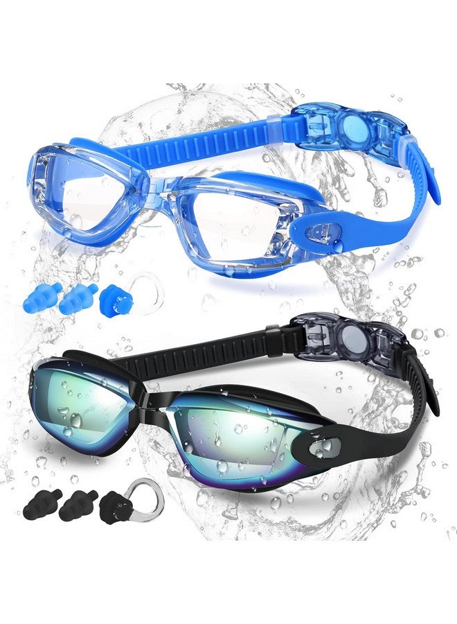 COOLOO Swim Goggles 2 Pack Swimming Goggles For Men Women Goggles Swimming Adult Youth Teen Kids Anti Fog Pool Goggles - Image 2