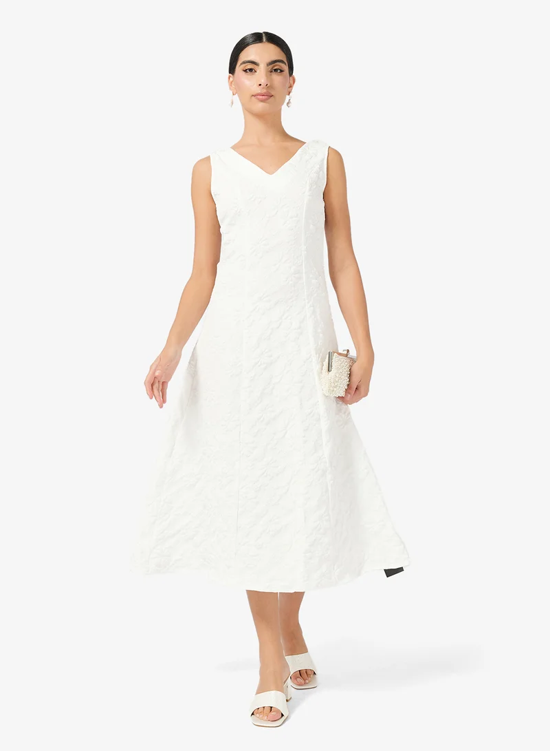 Ella  Textured A-line Dress for Women | Best Price UAE