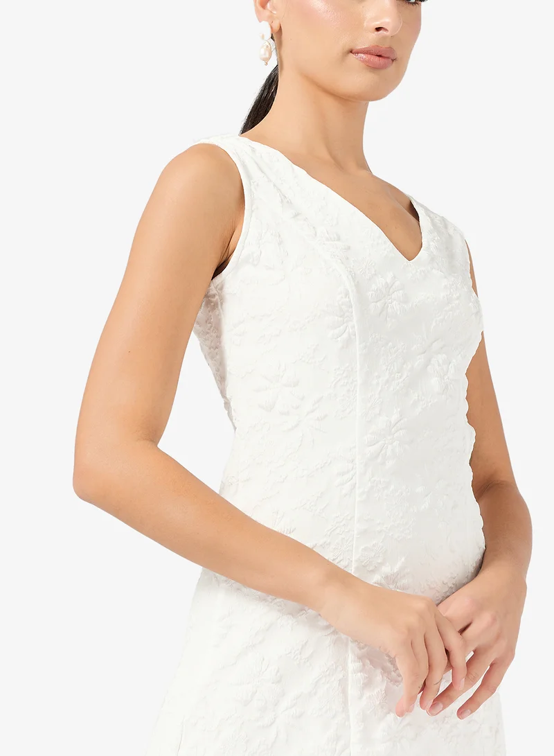 Ella  Textured A-line Dress for Women | Best Price UAE