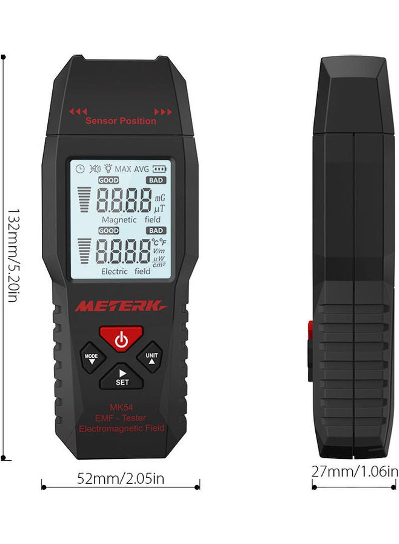 Loquat Electromagnetic Field Radiation Mini Tester Black 19.5cm - Image 2