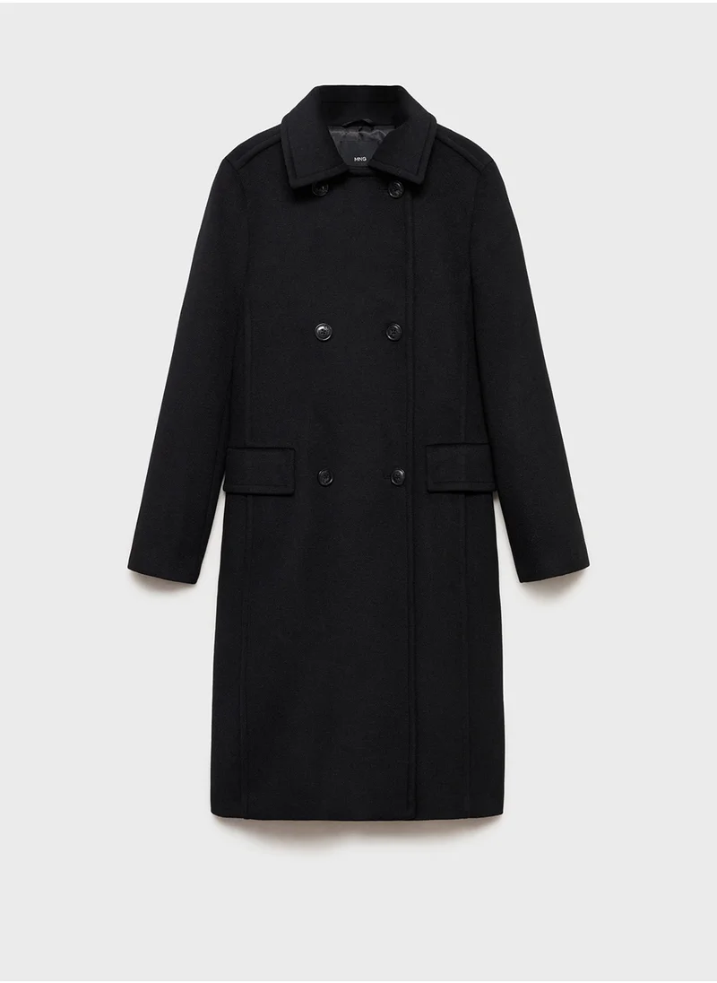 MANGO Shadow Button Detailed Coat