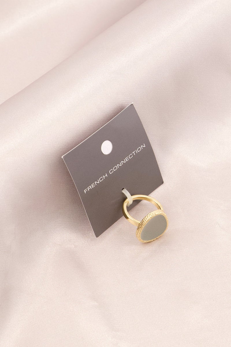 French Connection Women Enamel Disk Ring, Gold  - Image 1