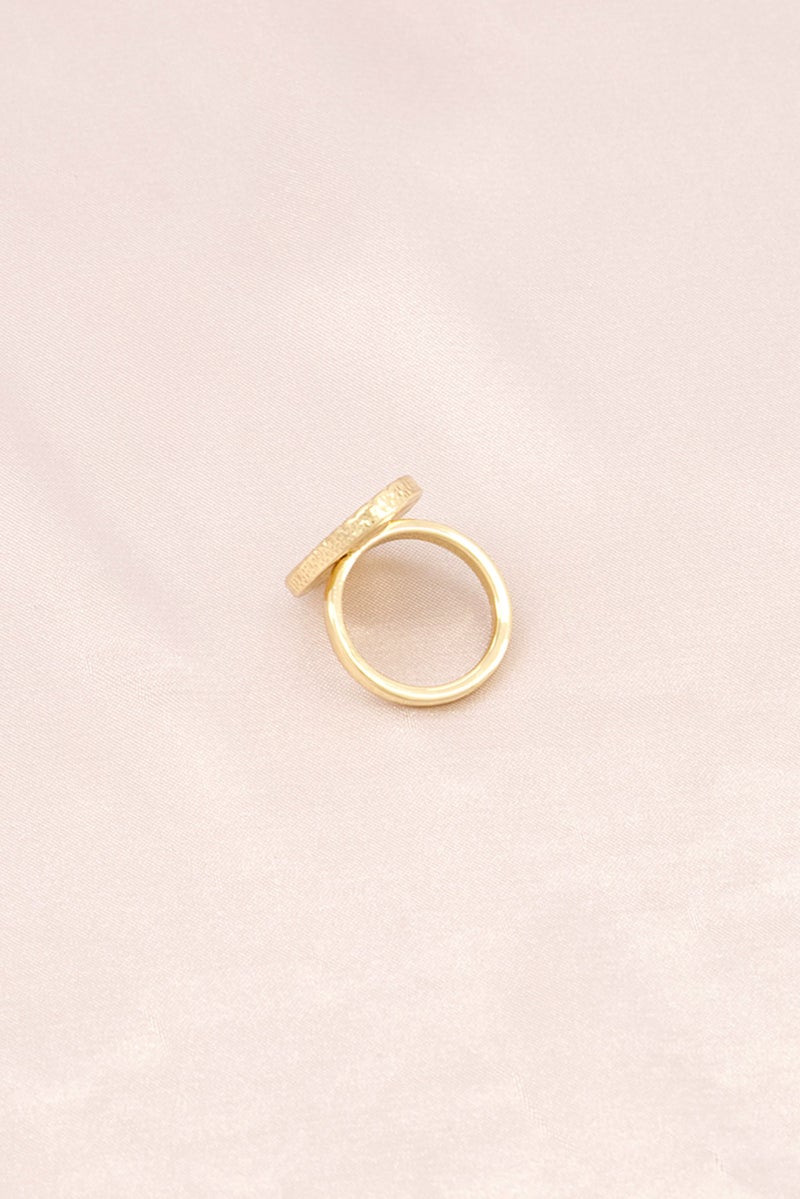 French Connection Women Enamel Disk Ring, Gold  - Image 3