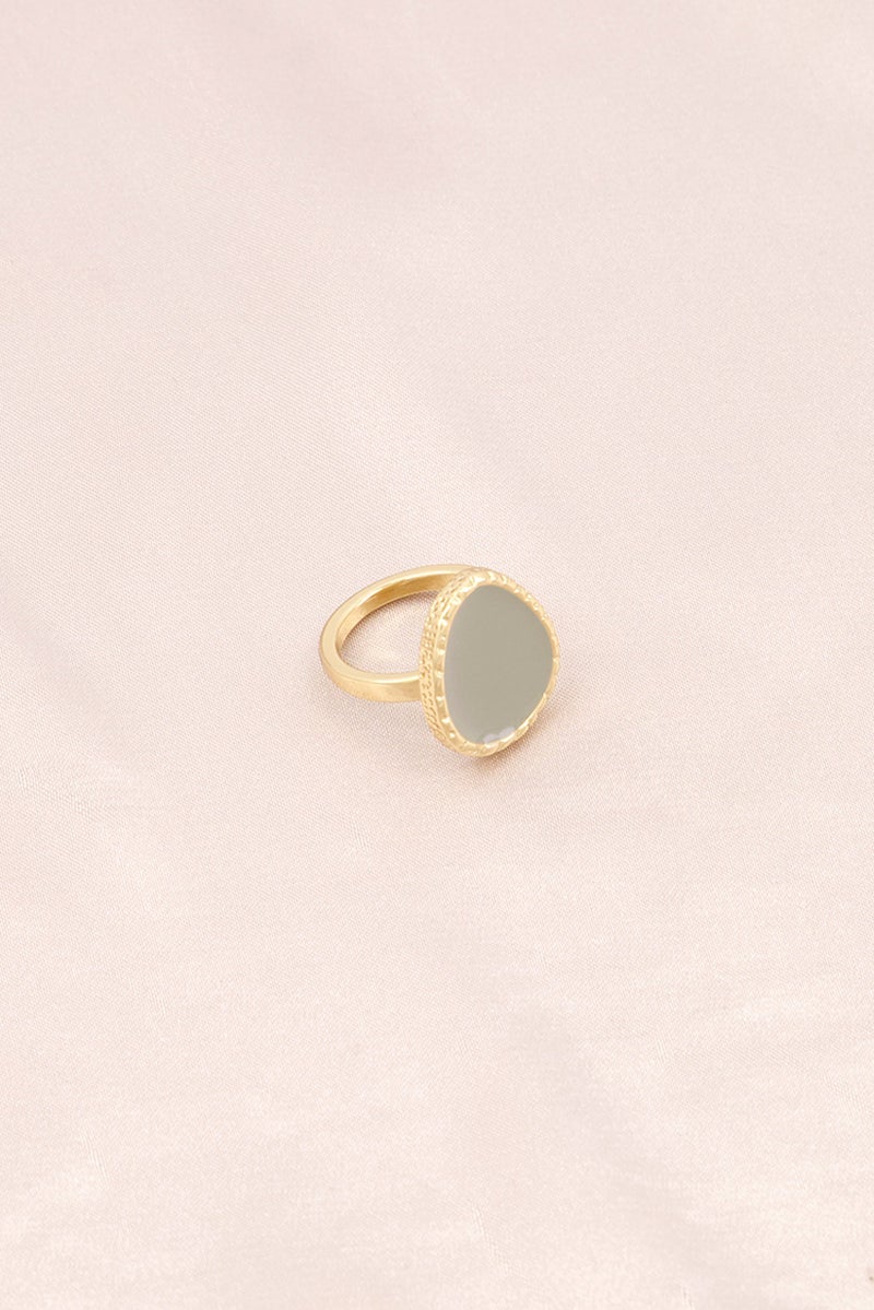 French Connection Women Enamel Disk Ring, Gold  - Image 2