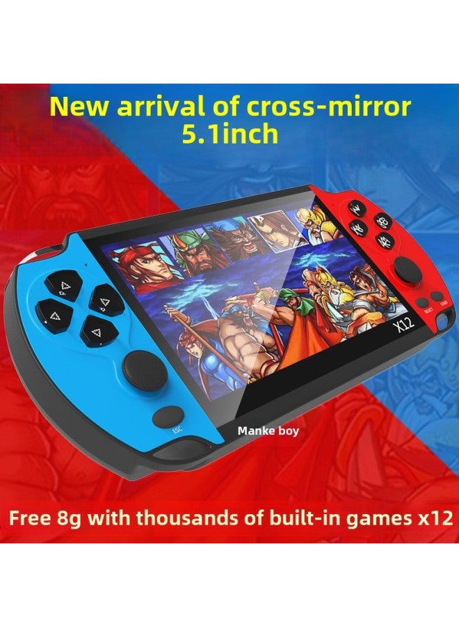 X12 Psp3000 Game Console Handheld Retro Children's Nostalgic Old FC Handheld Portable Arcade Gba-Model:X12 Red - Image 2