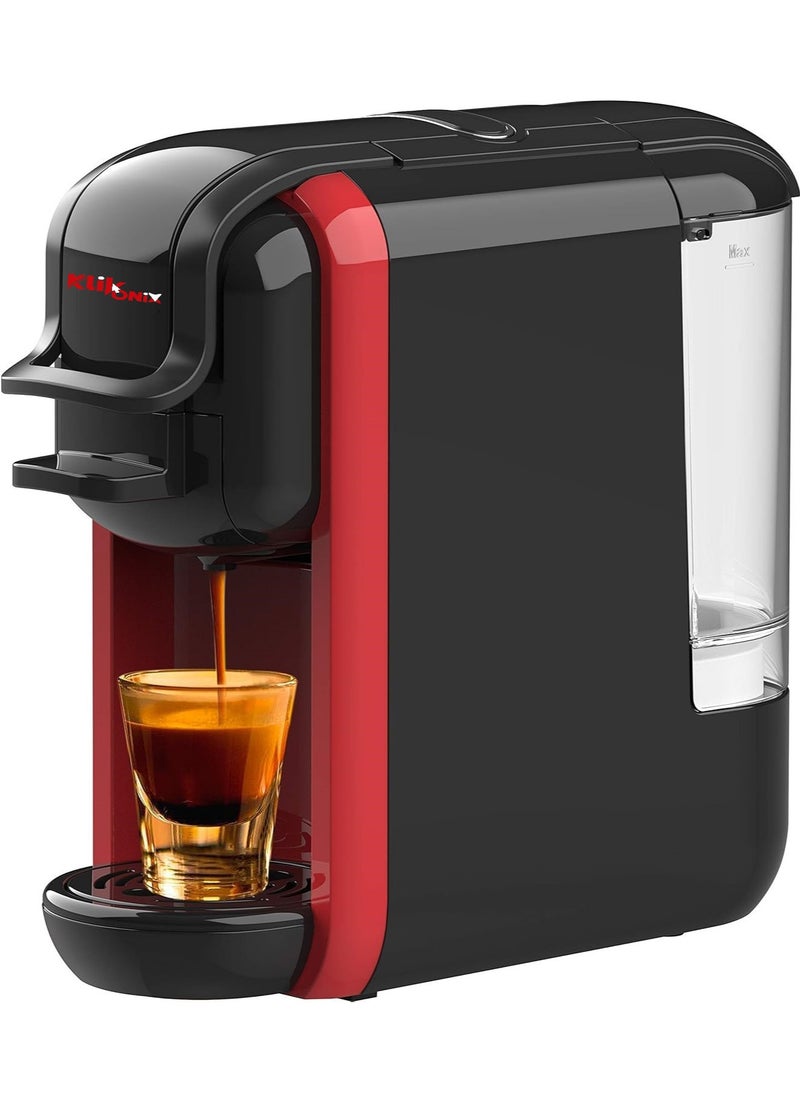 كليكونيكس ماكينة تحضير قهوة إسبريسو 3 في 1 متعددة الكبسولات 600 ml 1450 W SCM-4969 أسود/أحمر  - Image 1