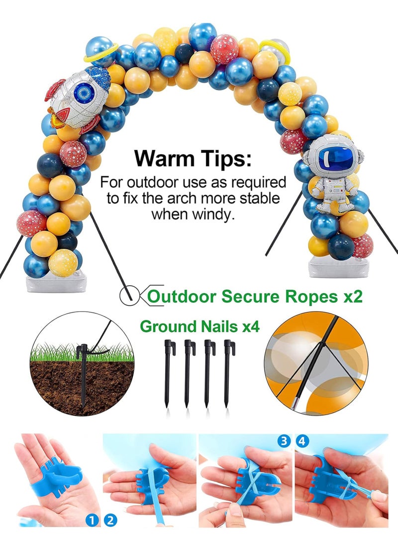 أوربازار مجموعة قوس البالونات للحفلات، مجموعات بالونات حفلات للأطفال، حامل قوس بالونات قابل لإعادة الاستخدام وقابل للتعديل بطول 10 أقدام مع قاعدتين قابلتين للتعبئة بالماء و50 مشبك بالونات وقضيب ألياف قابل للانحناء لحفلات الزفاف والتخرج وأعياد الميلاد - Image 5