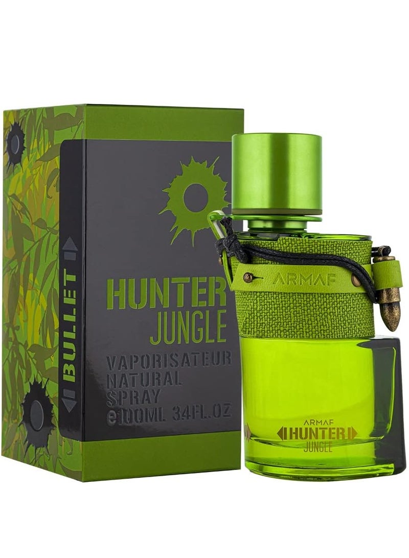 Armaf New Hunter Jungle Green Bullet Eau De Parfum 100ml Perfume For Men, Amber Leather, Premium Fragrance for Him - Image 2
