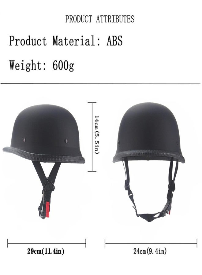 QICHAO Motorcycle Helmets, Personality Vintage Adult Half Helmet Open Face DOT Approved, Motorcycle Helmet (Black, XX-Large) - Image 4