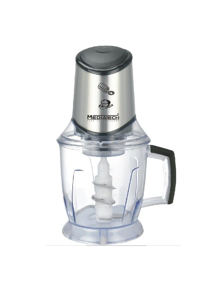 Mediatech - Chopper, 700 Watt, 1.5 Liters Capacity Bowl , 6 Durable Stainless Steel Blades, Powerful Motor for Chopping, Pureeing & Mincing,Break-Proof Flask, MT-CR40 - Image 1