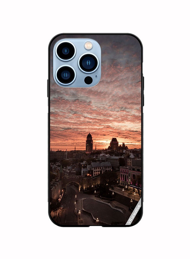 VR CREATIVE Protective Case Cover For Apple iPhone 14 Pro Quebec City Design Multicolour - Image 1