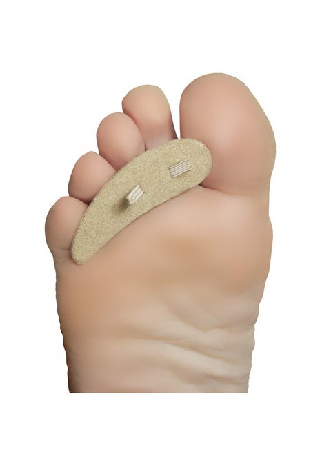 Hammer Toe Crest Cushion and Buttress Pad Reduces Pressure from Calluses and Hammer Toes, Large Right, Beige, 3 Count