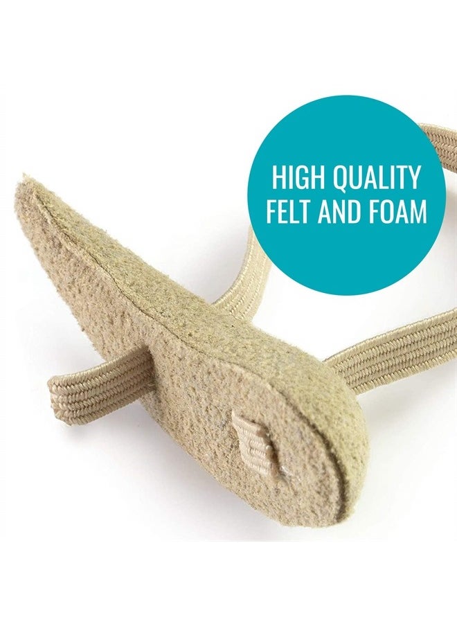 Steins - Hammer Toe Crest Cushion and Buttress Pad Reduces Pressure from Calluses and Hammer Toes, Large Right, Beige, 3 Count - Image 1