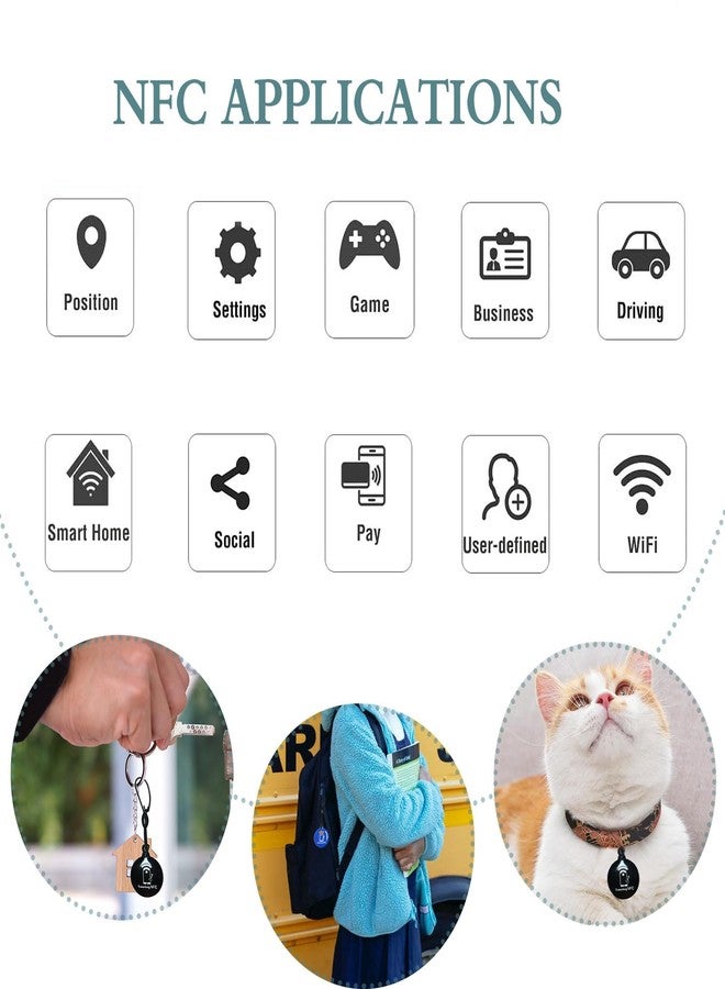 Timeskey NFC 10pcs NFC Tags Keychain Ntag215 NFC Chips Programmable NFC Fob NFC Key Fob NFC Card Compatible All NFC Enabled Mobile Phones & Devices - Image 5