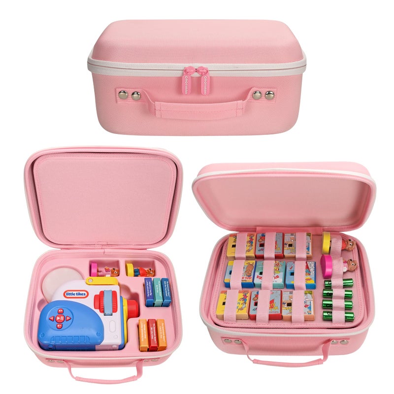 CROTIRAD Case Compatible with Little Tikes Story Dream Machine Portable Storage Case for Little Tikes Story Dream Machine Books Starter Set Up to 5 sets CASE ONLY Pink - Image 3
