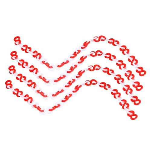 ABS INDUSTRY Safety Cones 4 Cones with 4 Meters S Hook Safety Chain and 4 Hooks Multipurpose PVC Plastic Traffic Safety Cone with Black Rubber Weighted Base and Highly Visible Reflective Collar - Image 5