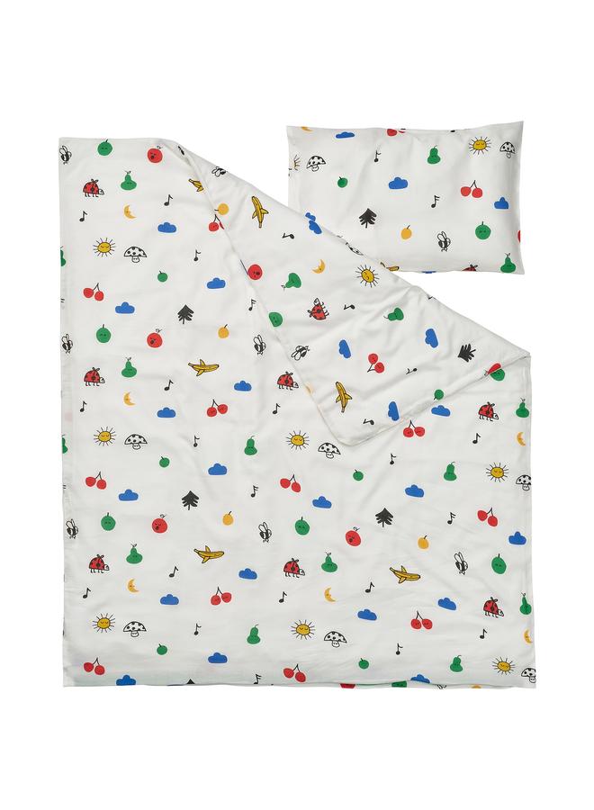 Zaboon Duvet Cover 1 Pillowcase For Cot, Multicolour, 110X125/35X55 Cm - Image 2