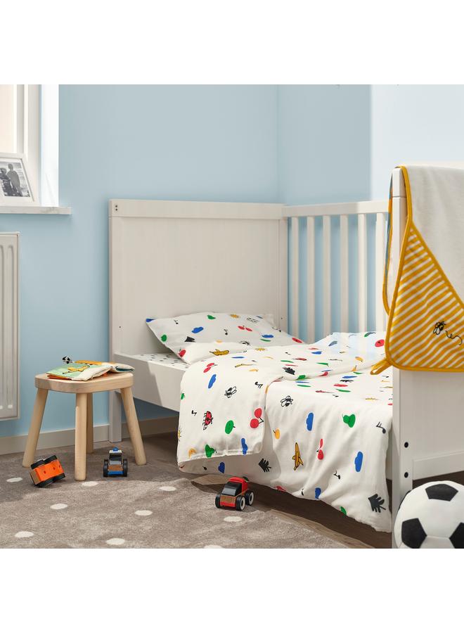 Zaboon Duvet Cover 1 Pillowcase For Cot, Multicolour, 110X125/35X55 Cm - Image 3