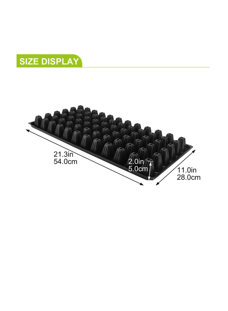 Generic 10 Pack Starter Kit, 72 Cell Seedling Trays Gardening Germination Trays with Drain Holes Plant Growing Trays Nursery Pots Plug Trays Mini Propagator  - Image 3