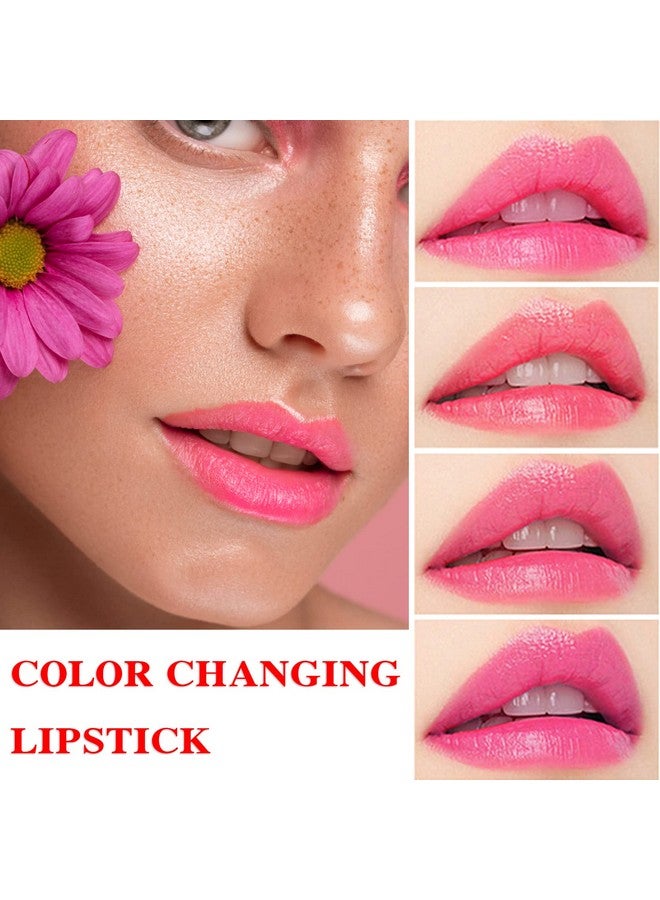 Fusang 2 Pack Crystal Flower Jelly Lipstick,PH Magic Temperature Color Change Lipstick Lip Gloss,Lip Stick,Long Lasting Nutritious Moisturizing Color Change Changing Tinted Lip Balm Lipstick Set (3+4) - Image 5