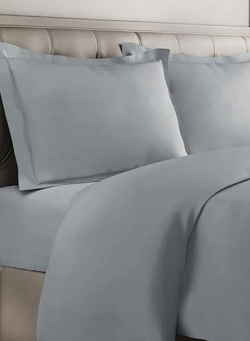 DrSleeep DrSleeep Duvet Cover + 2 pillow case 100% Viscose Derived from Bamboo Super King Light Grey  - Image 1