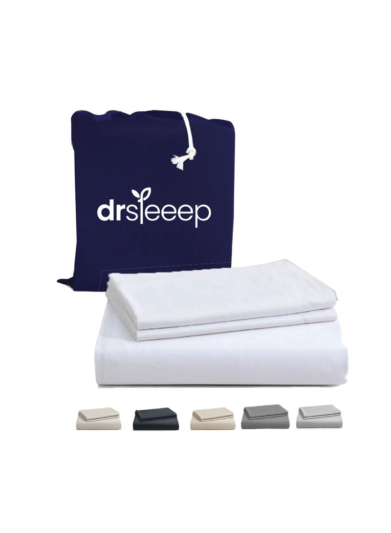 DrSleeep DrSleeep Duvet Cover + 2 pillow case 100% Viscose Derived from Bamboo Super King Light Grey  - Image 3