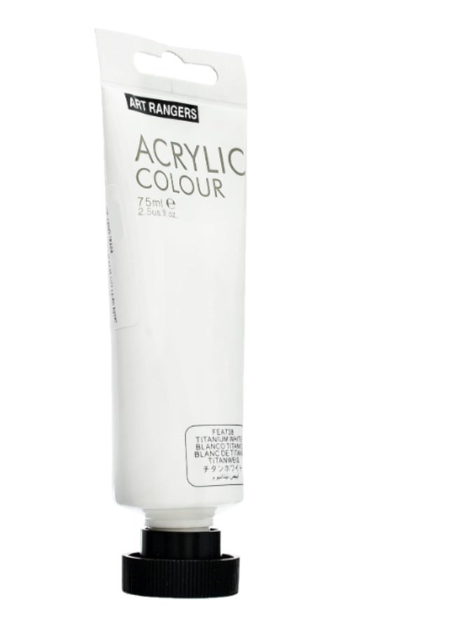 Art Rangers Acrylic Colour Single Tube Titanium White 75ml - Image 1