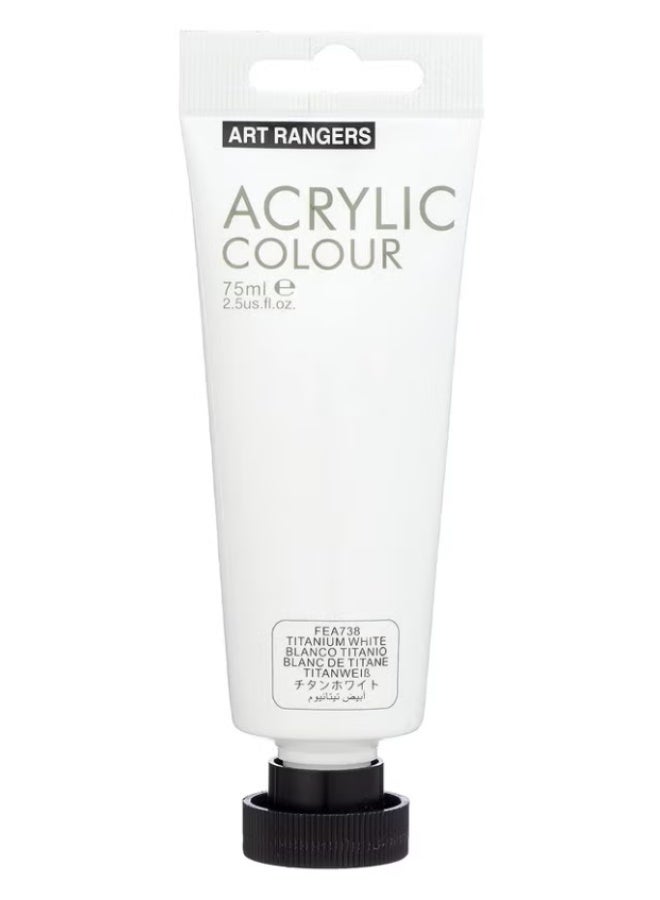 Art Rangers Acrylic Colour Single Tube Titanium White 75ml - Image 2