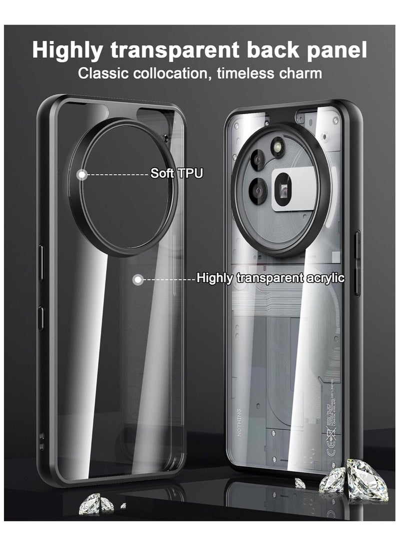 Case for Nothing Phone 3A Pro, Lightweight Hybrid Hard PC with TPU Bumper Shockproof Protective Case cover Clear Back Designed compatible for Nothing Phone 3A Pro  - Image 4