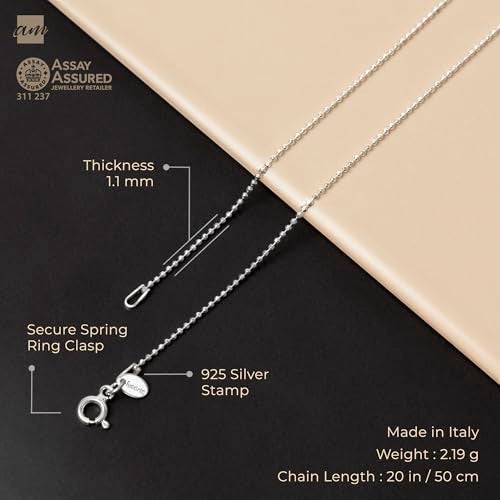 Amberta 1.1 mm Ball Chain in Sterling Silver - Image 5
