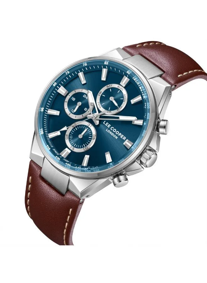 Lee Cooper  Men's Leather MULTIFUNCTION Watch LC08223.392 - 43 mm for Men | Best Price UAE