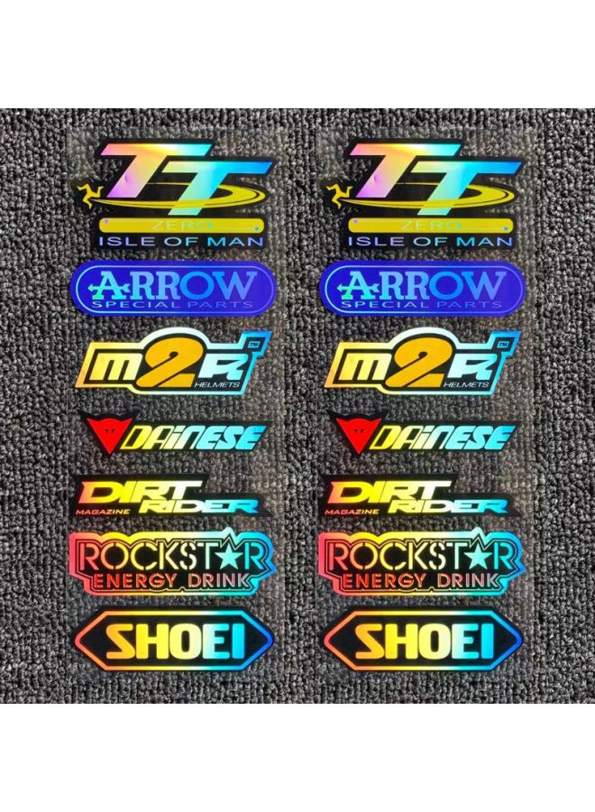 Motorcycle Stickers, Motorcycle Stickers, Scorpion Helmet Stickers, Waterproof And Sunscreen Electric Vehicle Reflective Decorative Decals-Color:RS104 -Size:Default Item - Image 1