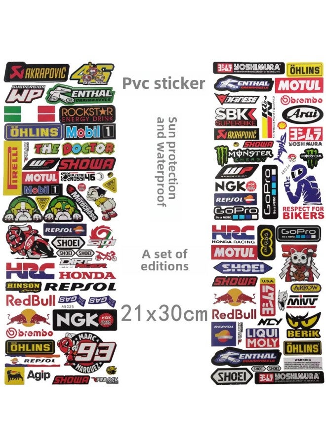 Motorcycle Stickers, Motorcycle Stickers, Scorpion Helmet Stickers, Waterproof And Sunscreen Electric Vehicle Reflective Decorative Decals-Color:RS104 -Size:Default Item - Image 3