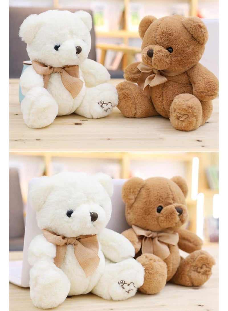 2Pcs Cute Teddy Bear Plush Toy Hug Bear Doll Butterfly Bow tie Bear Doll(20cm) - Image 5